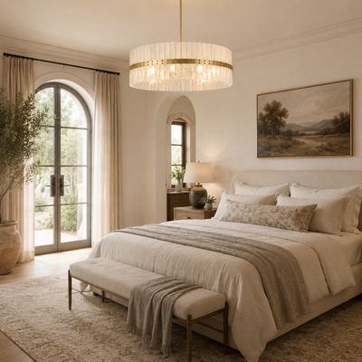 Mariselle Bubble Glass Round Chandelier 40"D