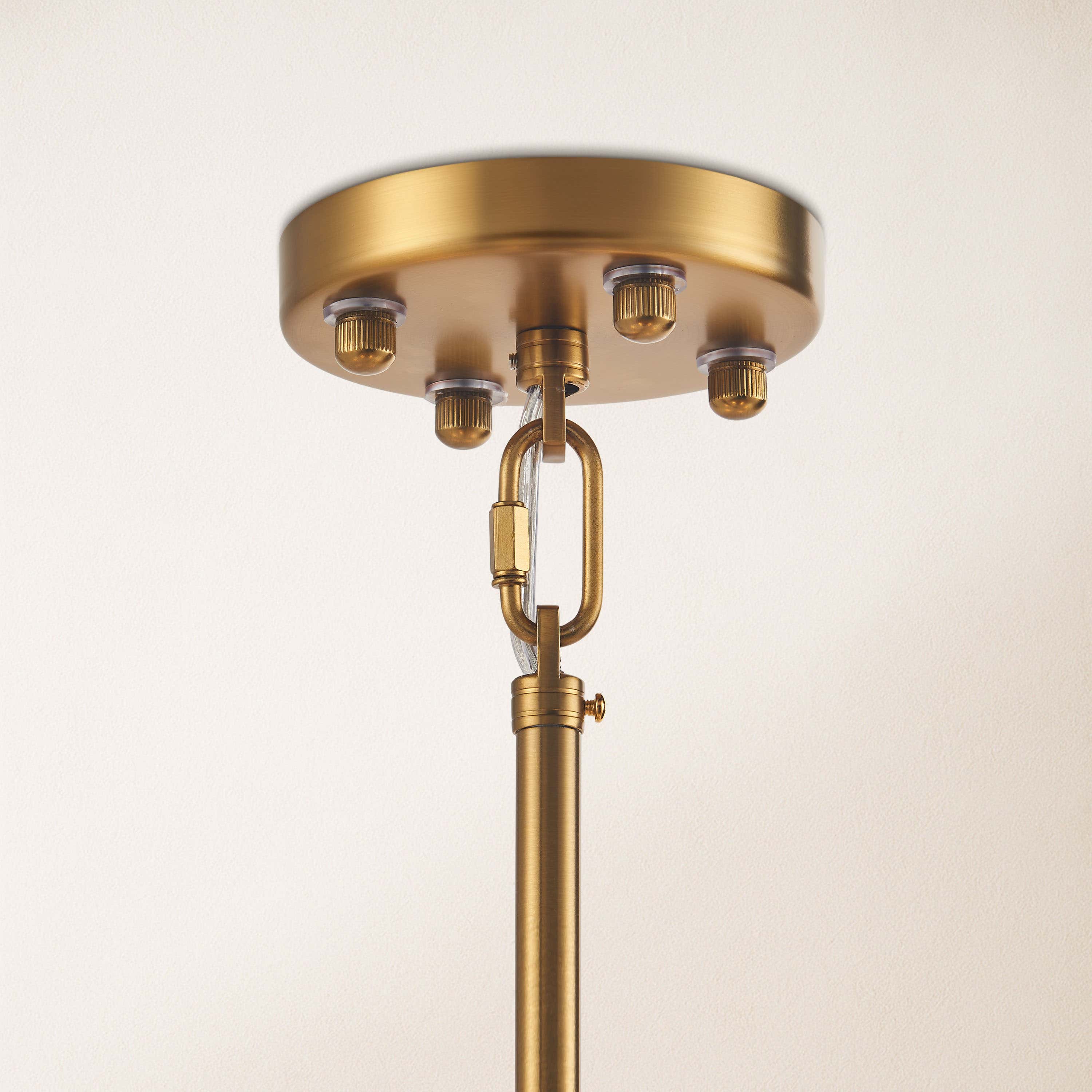 Corvella Leather Round Chandelier