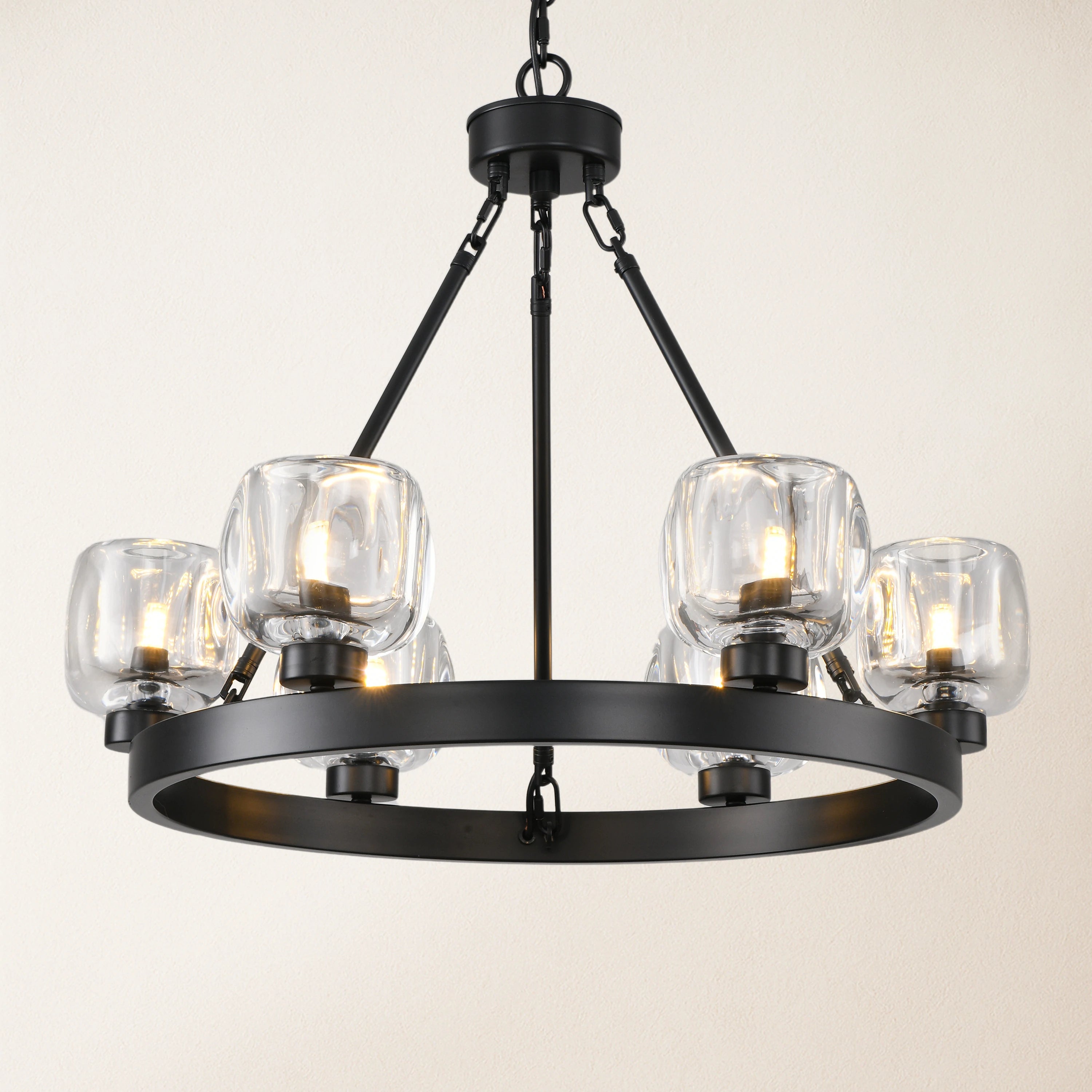Vellum Round Chandelier 24"D