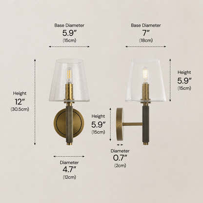 Evora Bubble Glass Wall Sconce