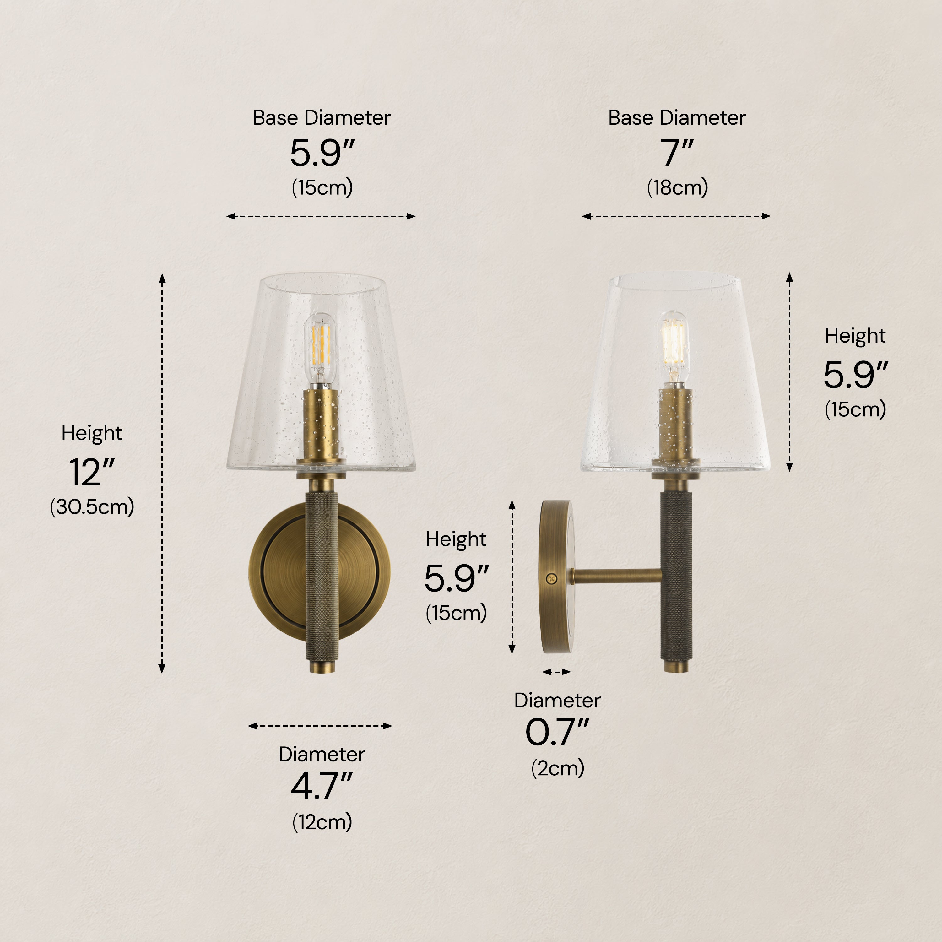 Evora Bubble Glass Wall Sconce
