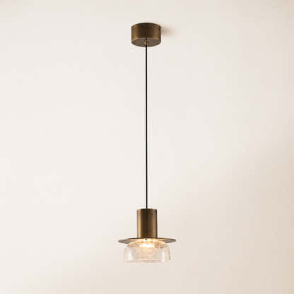 Zendria Crackle Glass Pendant Light
