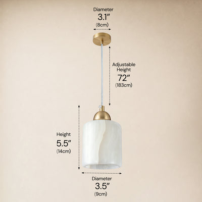 Pietra Ivory Stone Mini Pendant 3.5"D