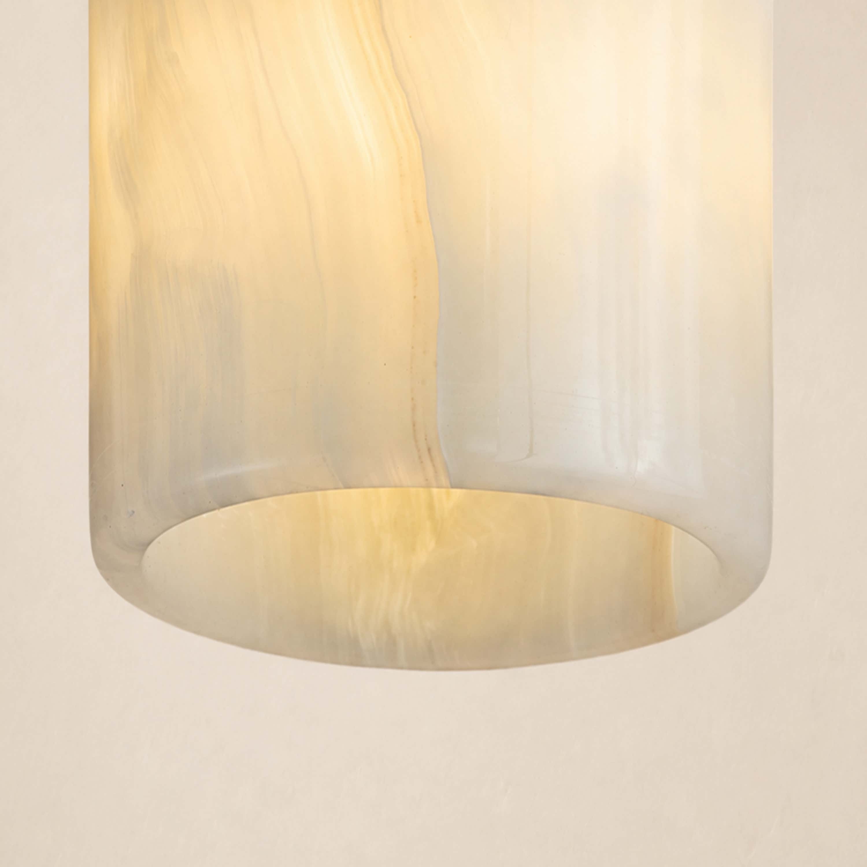Pietra Ivory Stone Mini Pendant 3.5"D