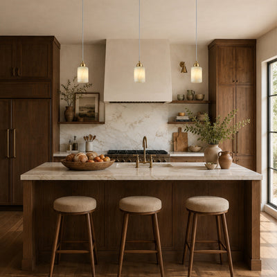 Pietra Ivory Stone Mini Pendant 3.5"D