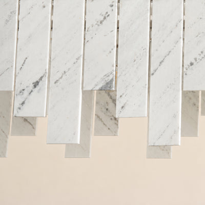 Pietra White Marble Rectangular Chandelier 36" 40"W