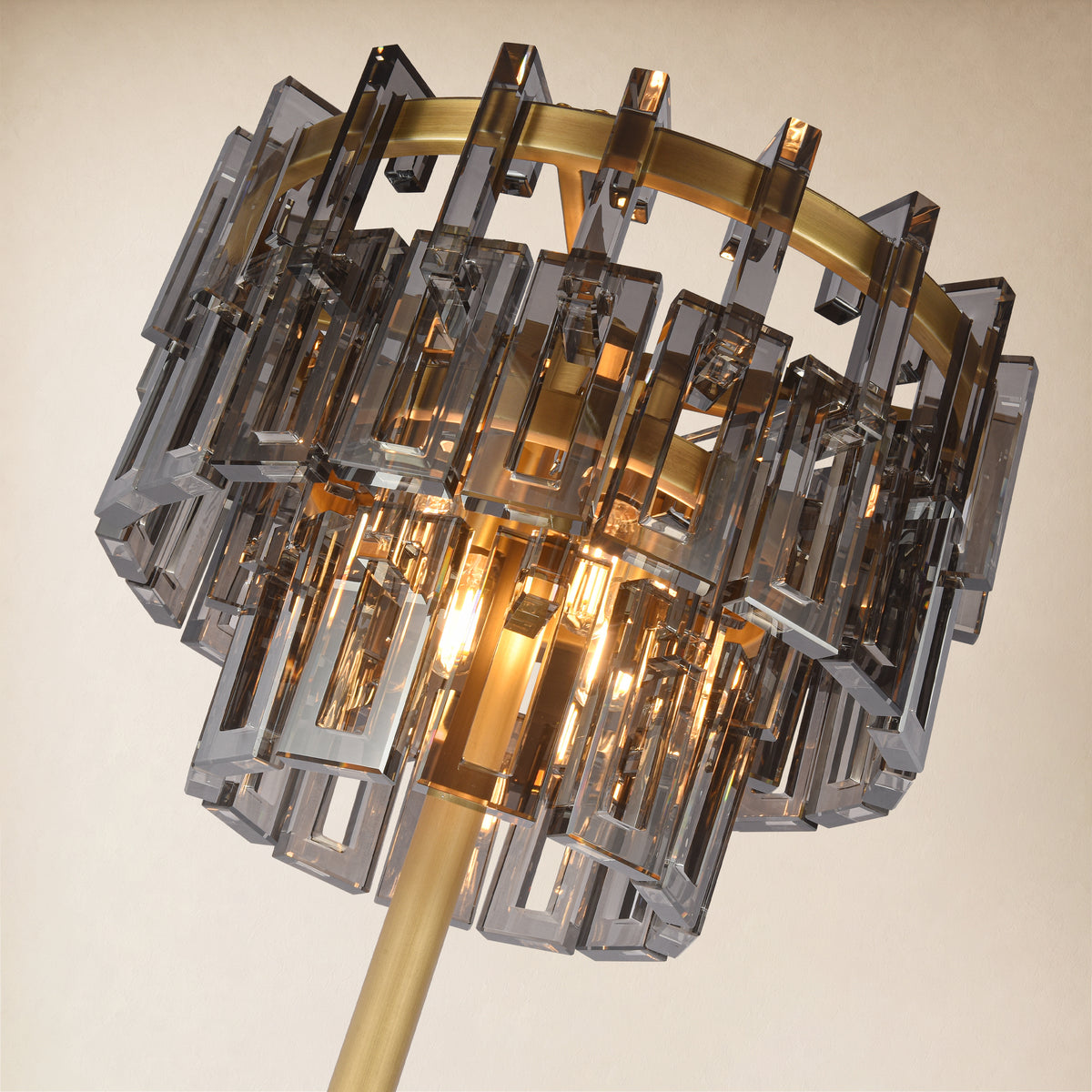 Cirelle Crystal Rectangular Table Lamp 63"H 