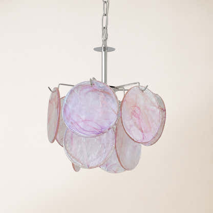 Murello Murano Disc Glass Round Chandelier