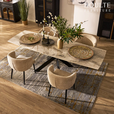 Labarthe Extended Rectangular Sintered Stone Dining Table 63"-95"