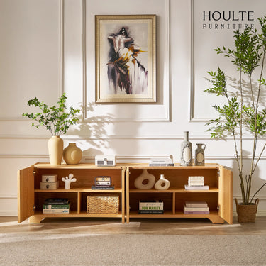 Aurora Oak Media Console 80"