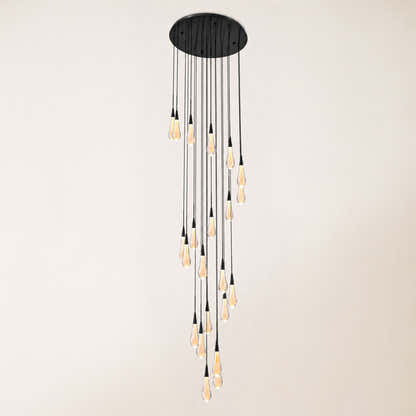 Teardrop Crystal Drop Round Chandelier