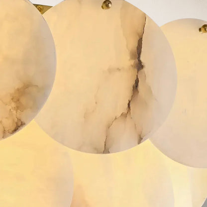 Egwent Alabaster Dish Magnolia Multi-Tiered Round Chandelier 35"D