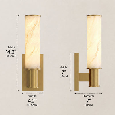 Nuvarelle Resin Single Cylinder Wall Sconce 14.2"H