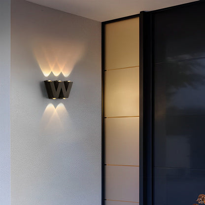 Lunaris Letters Outdoor Up Down Wall Light
