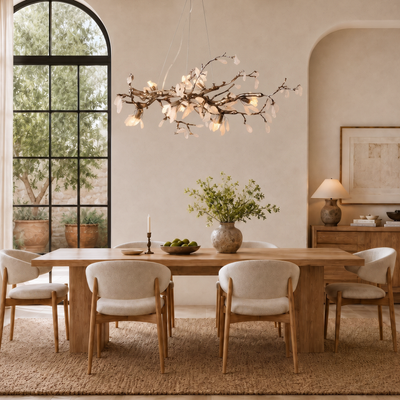 Arboris Rose Quartz Branch Chandelier 39.3"W