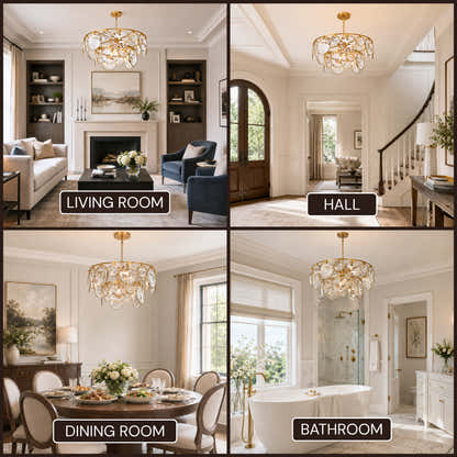 Lucentia Crystal Disc Round Chandelier 40"D