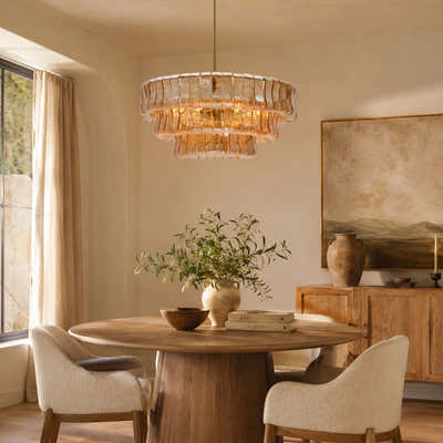 Ondalia Art Glass Round Chandelier