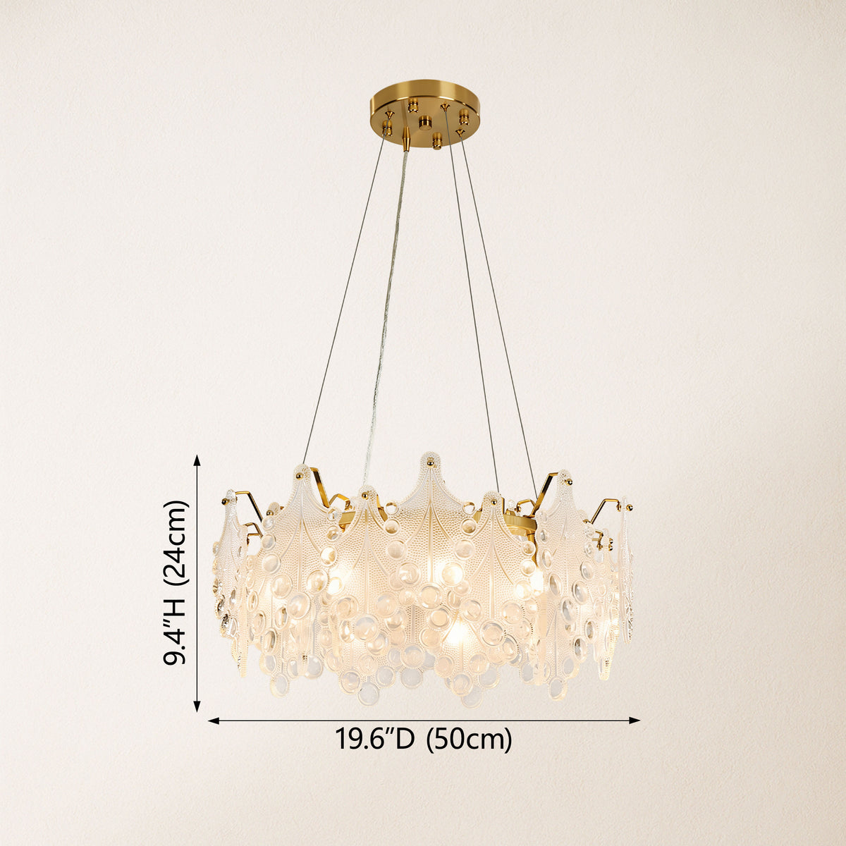 Veliora Layered Glass Chandelier
