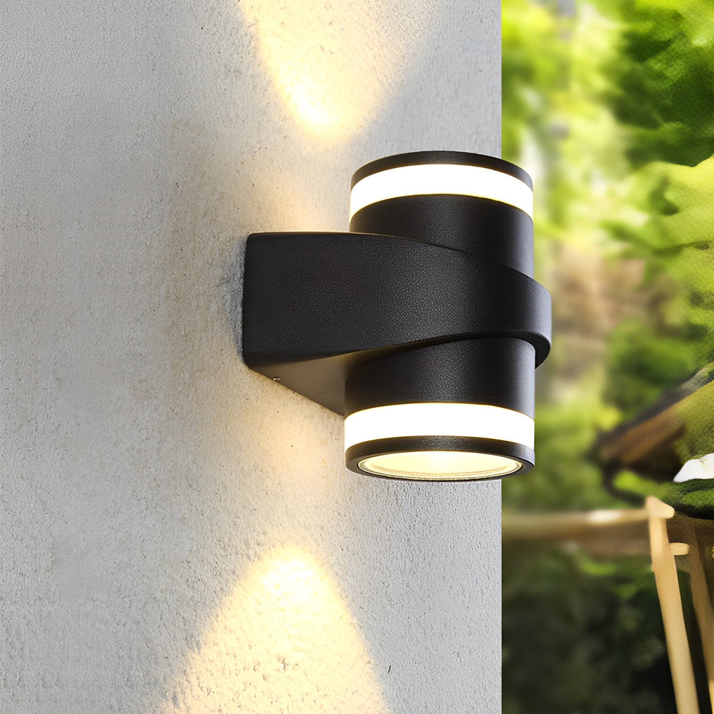 Aegisgleam Round Up Down Outdoor Wall Light