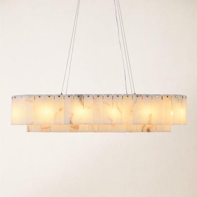 Sawyer Alabaster Oval Chandelier 40"