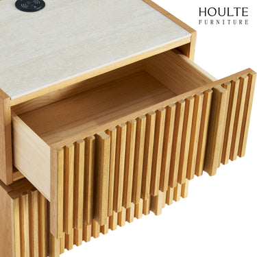 Isla Oak Nightstand 19.7" W