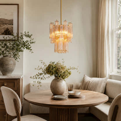 Dawel Glass Round Chandelier 12"D