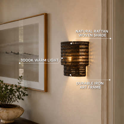 Cavana Rattan Wall Sconce