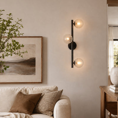 Elowen Glass Globe Wall Sconce 20"H