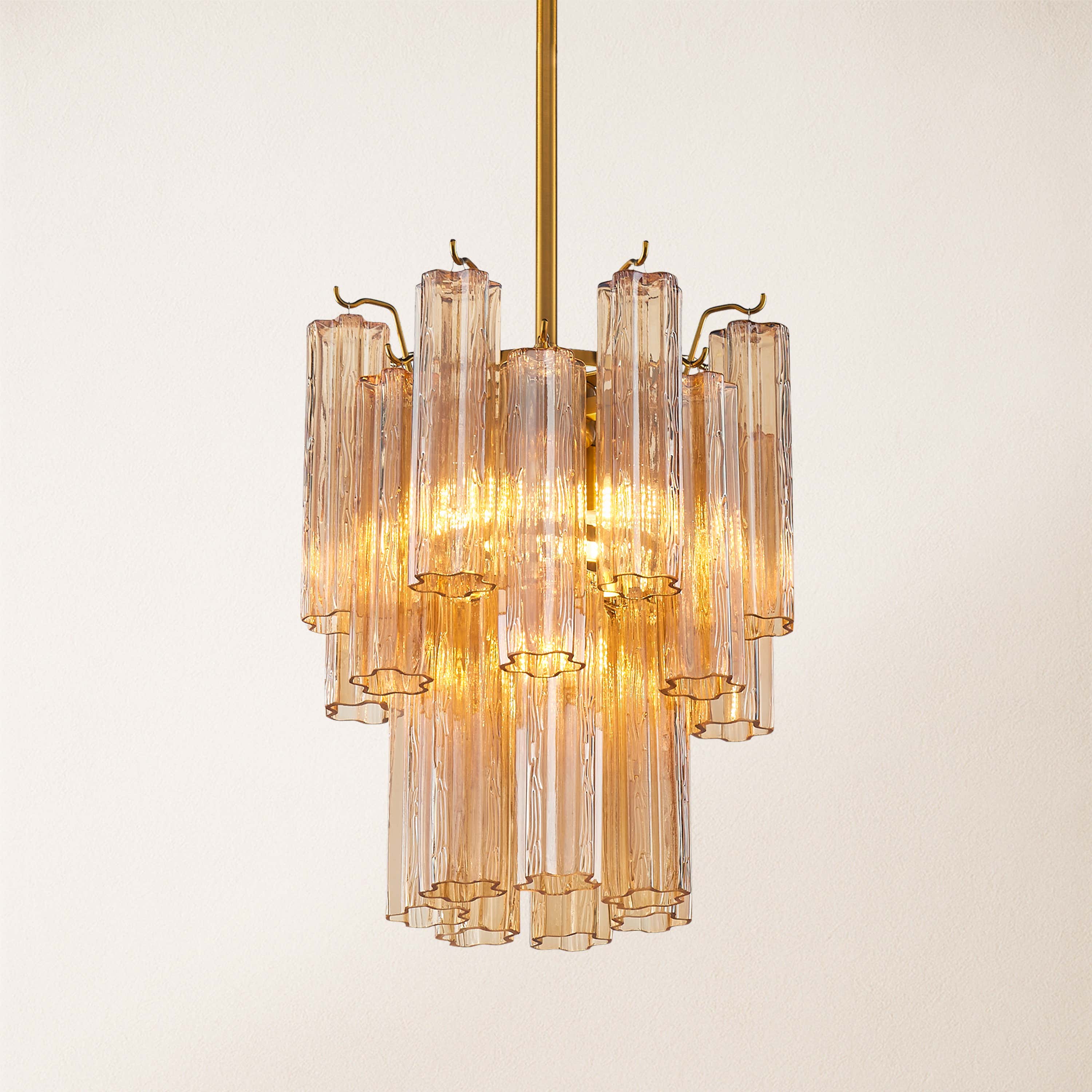 Dawel Glass Round Chandelier 12"D