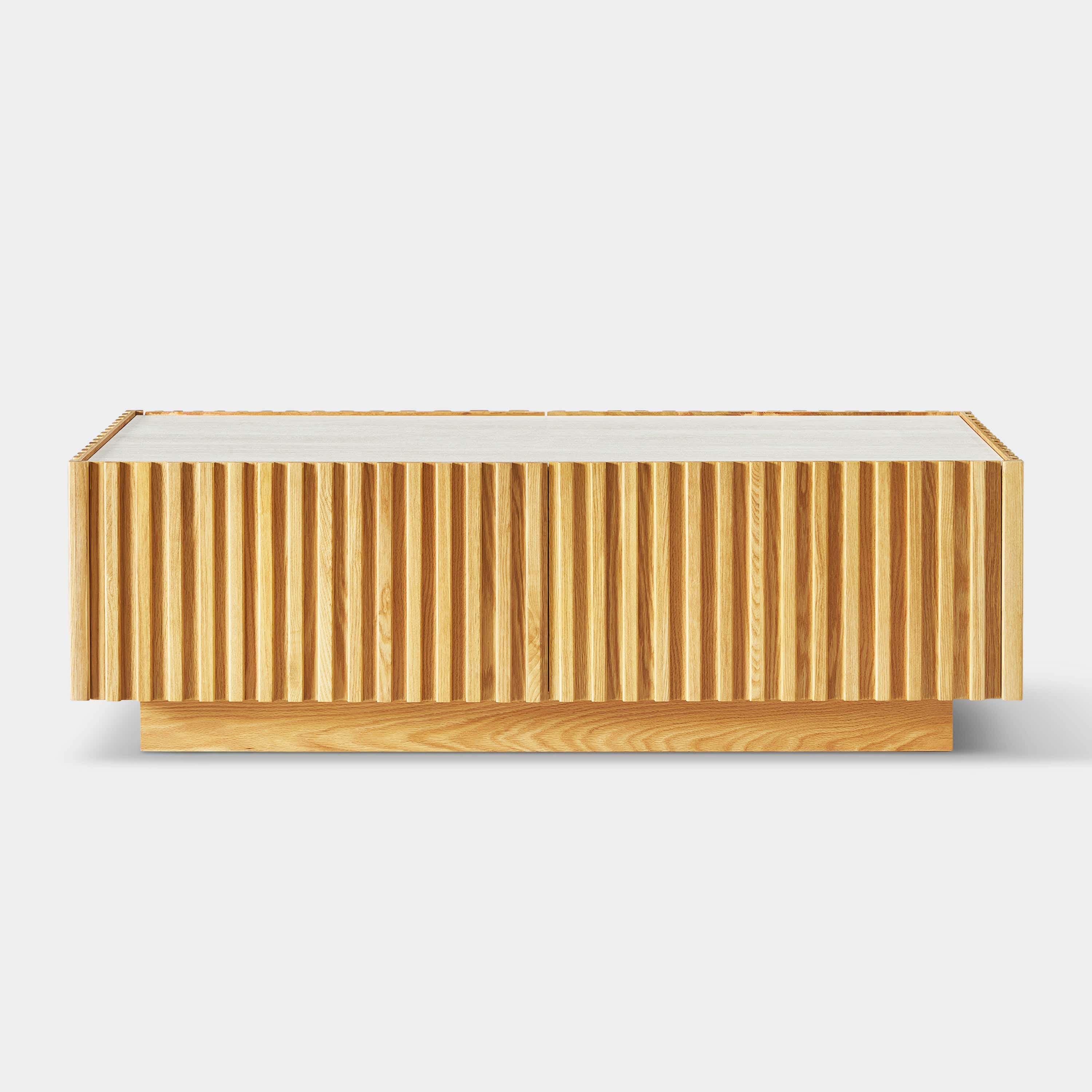 Isla Oak Sintered Stone Rectangle Coffee Table 47"