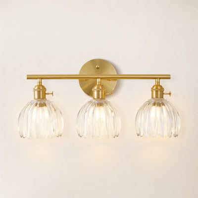 Orbixa Clear Glass 3-Lights Wall Sconce 18.8"W