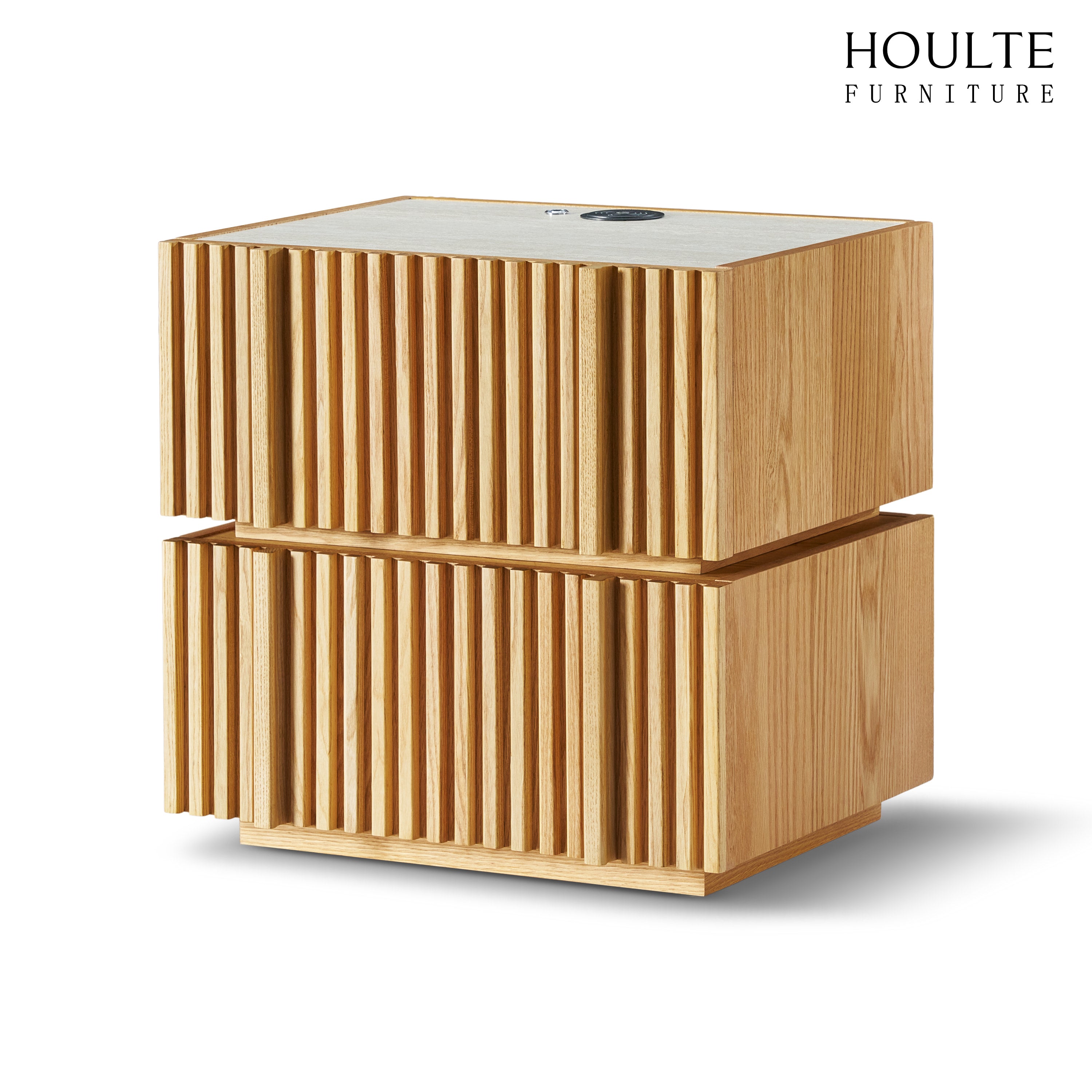 Isla Oak Nightstand 19.7" W