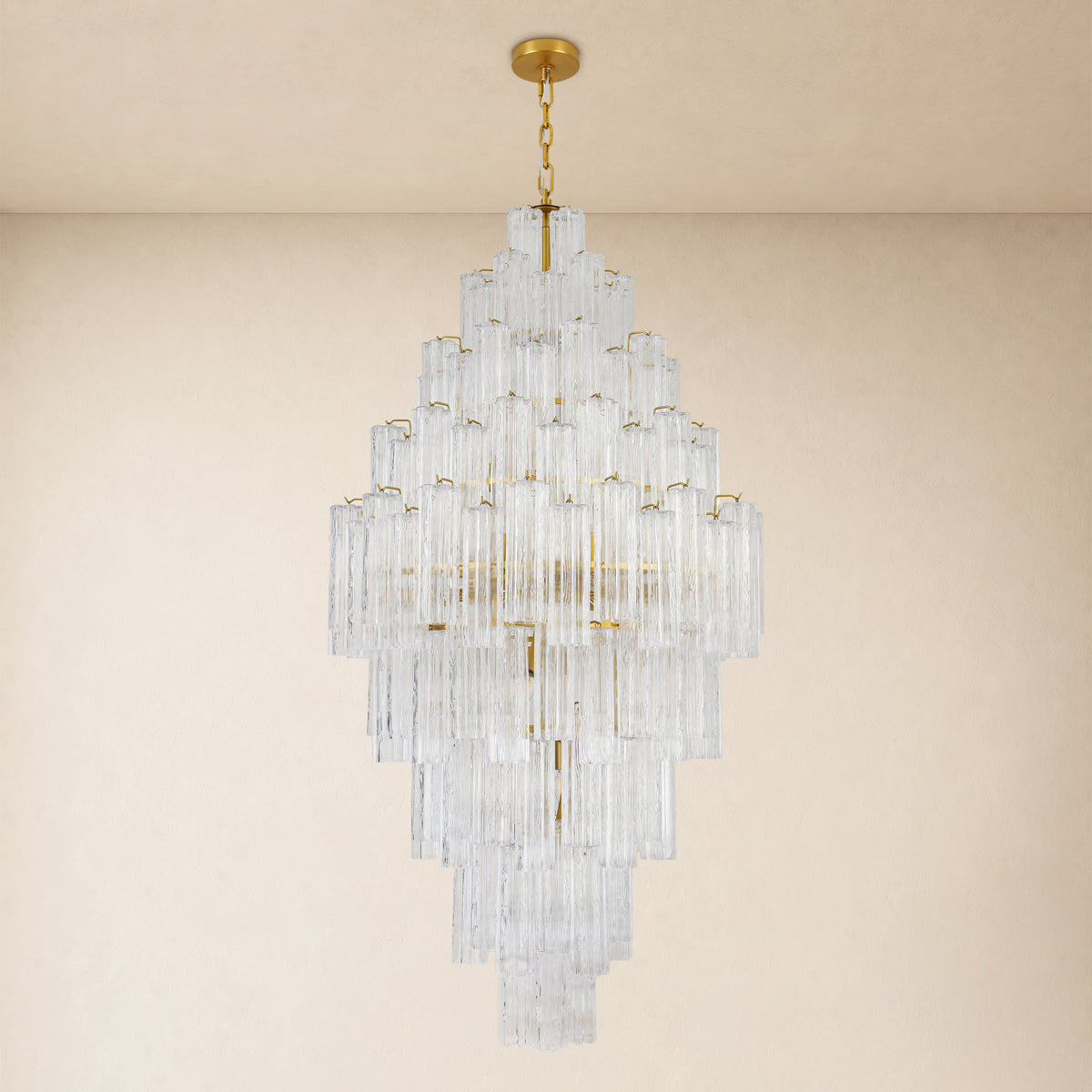 Lumeris Crystal Cascade Chandelier 36"D 