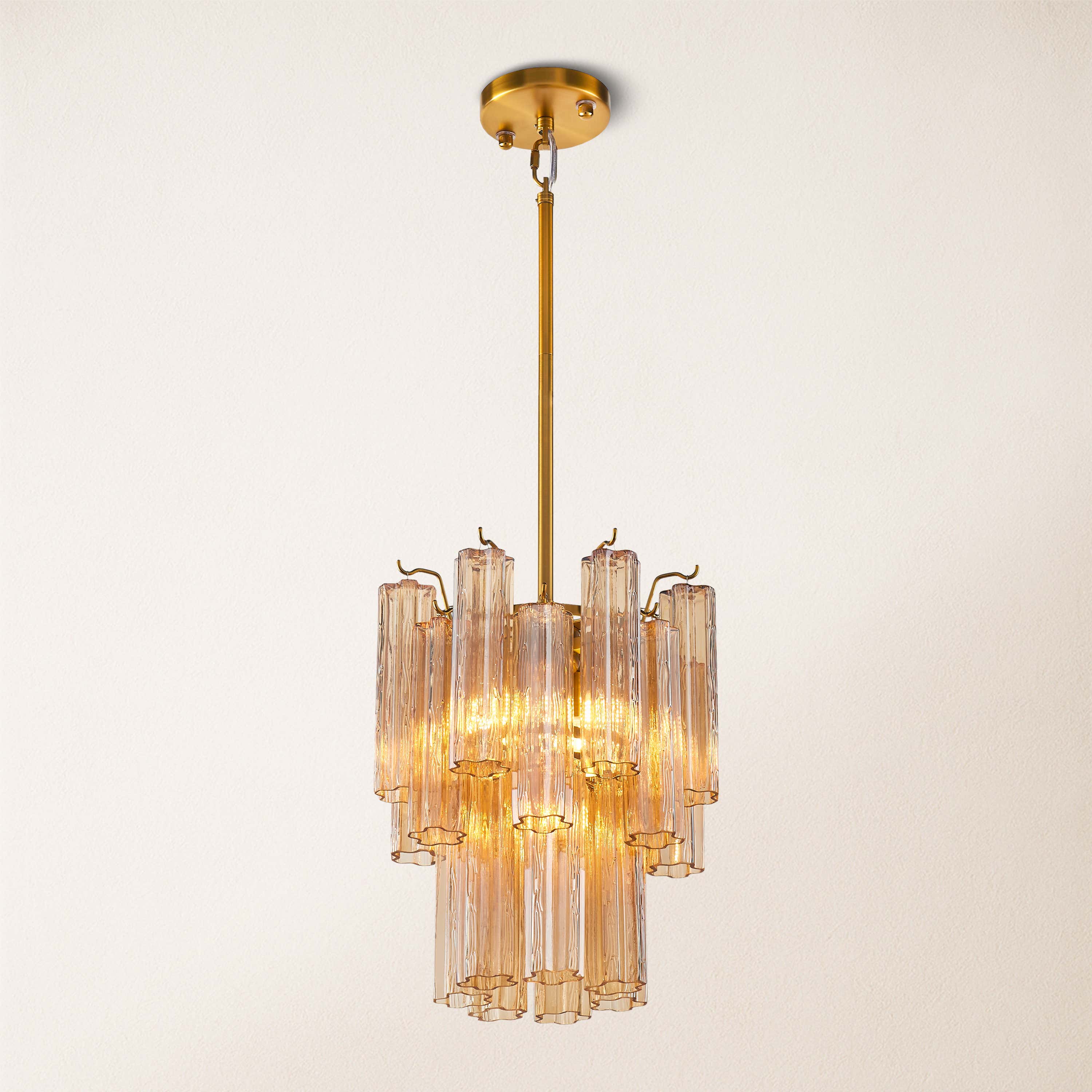 Dawel Glass Round Chandelier 12"D