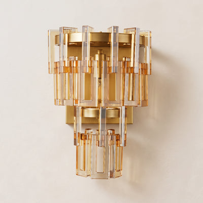 Cirelle Crystal Rectangular Wall Sconce 16.3"H 