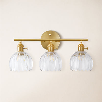 Orbixa Clear Glass 3-Lights Wall Sconce 18.8"W