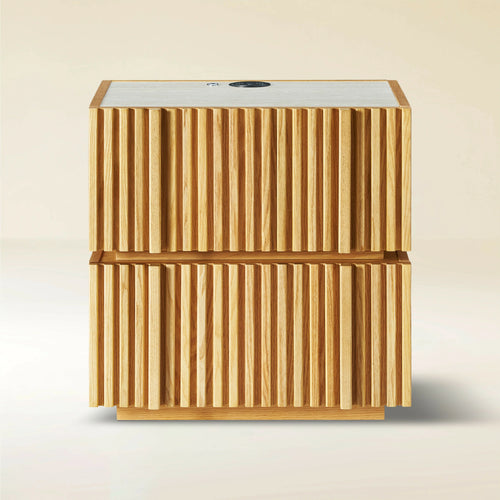 Isla Oak Nightstand 19.7" W