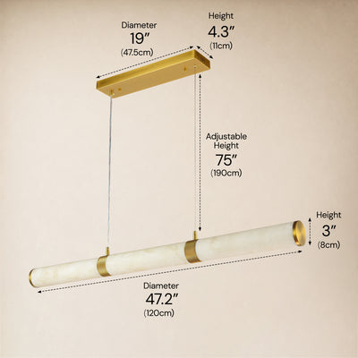 Remi Resin Linear Chandelier 47"W