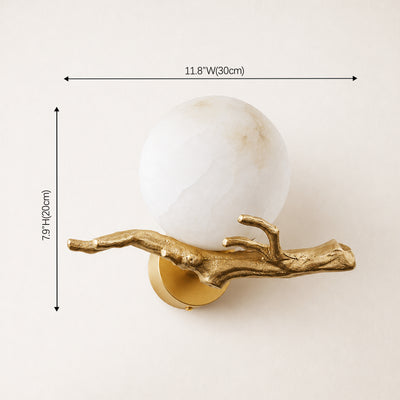 ArborLith Alabaster Round Wall Sconce