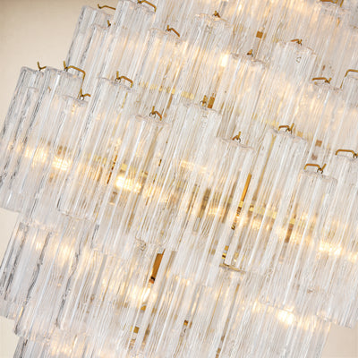 Lumeris Glass Cascade Chandelier 36"D
