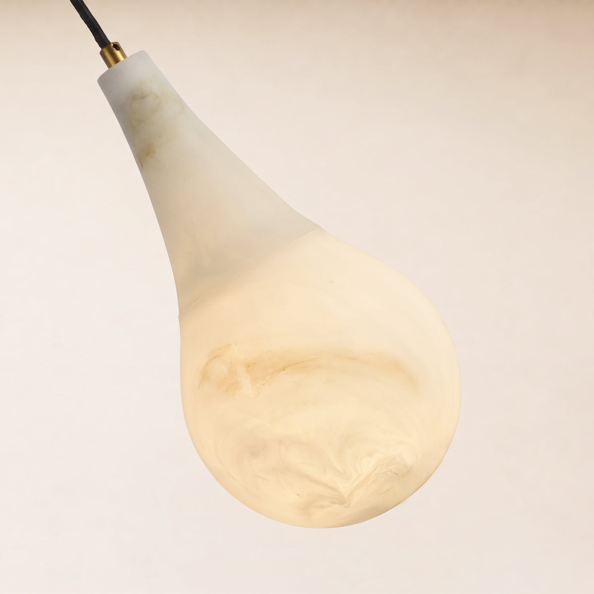 Sylvene Resin Teardrop Pendant 7.1"D 