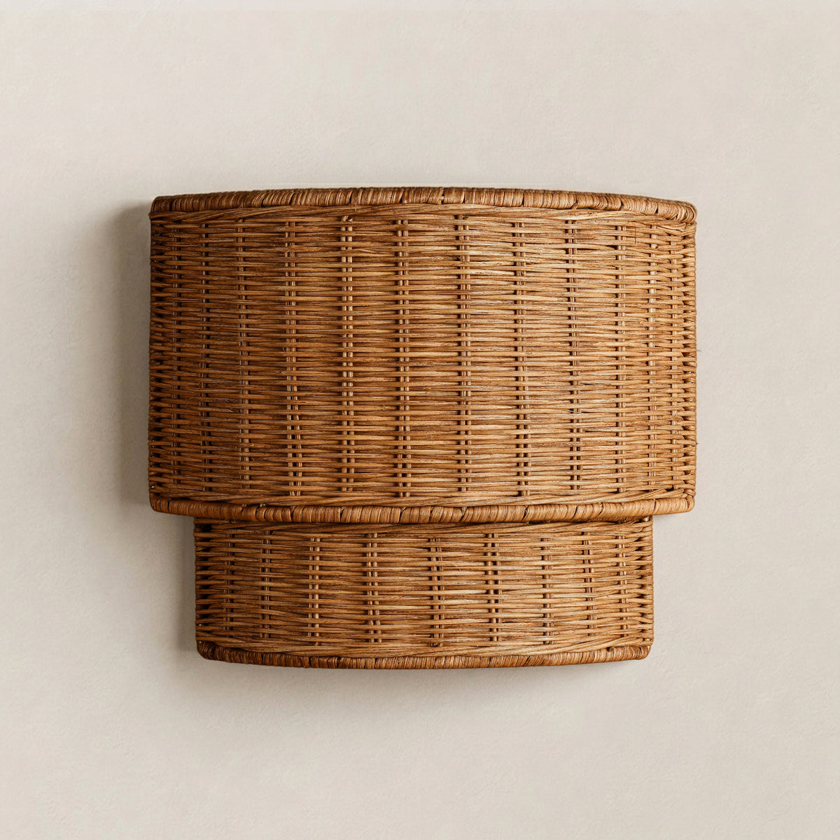 Cavana Rattan Tiered Wall Sconce 10"H 