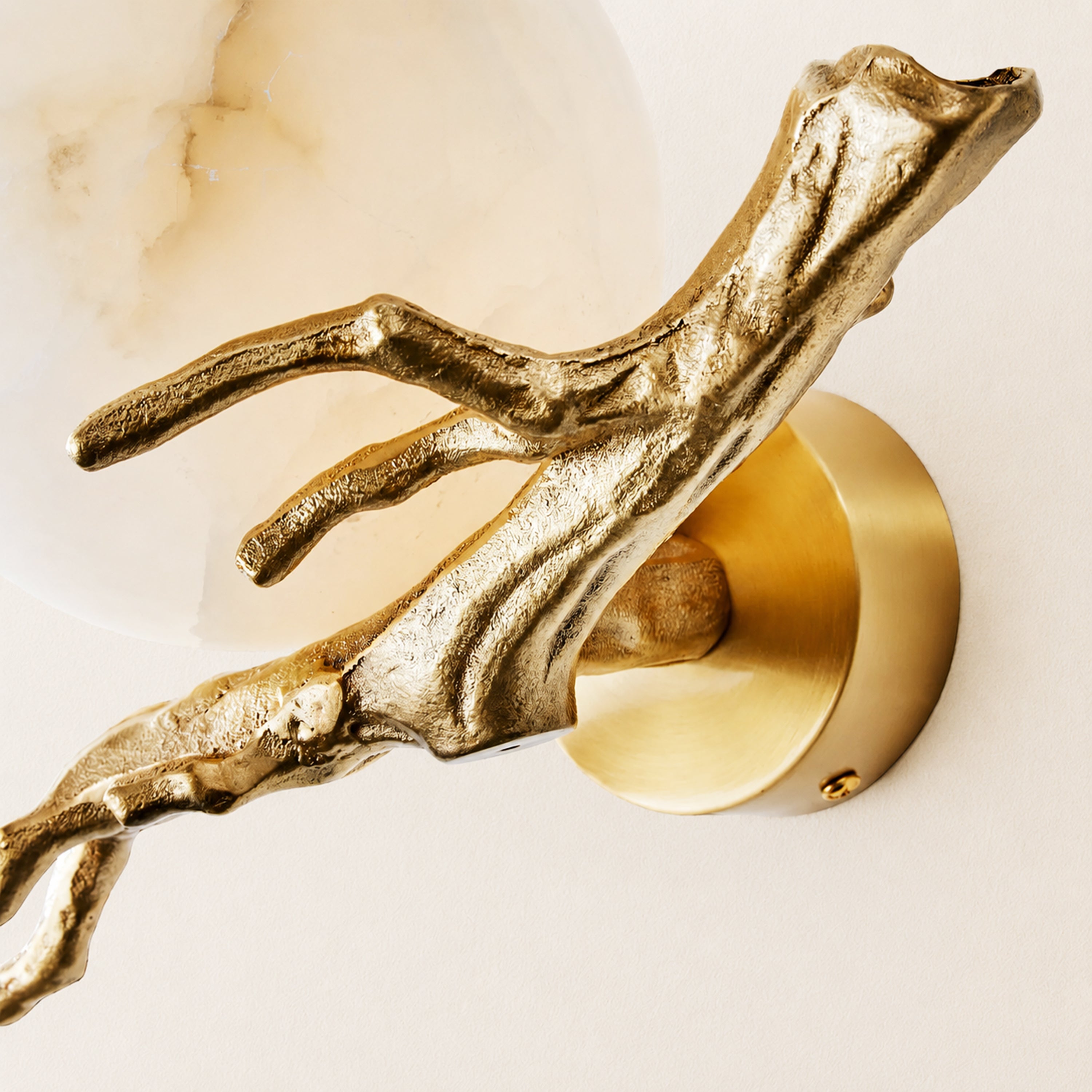 ArborLith Alabaster Round Wall Sconce