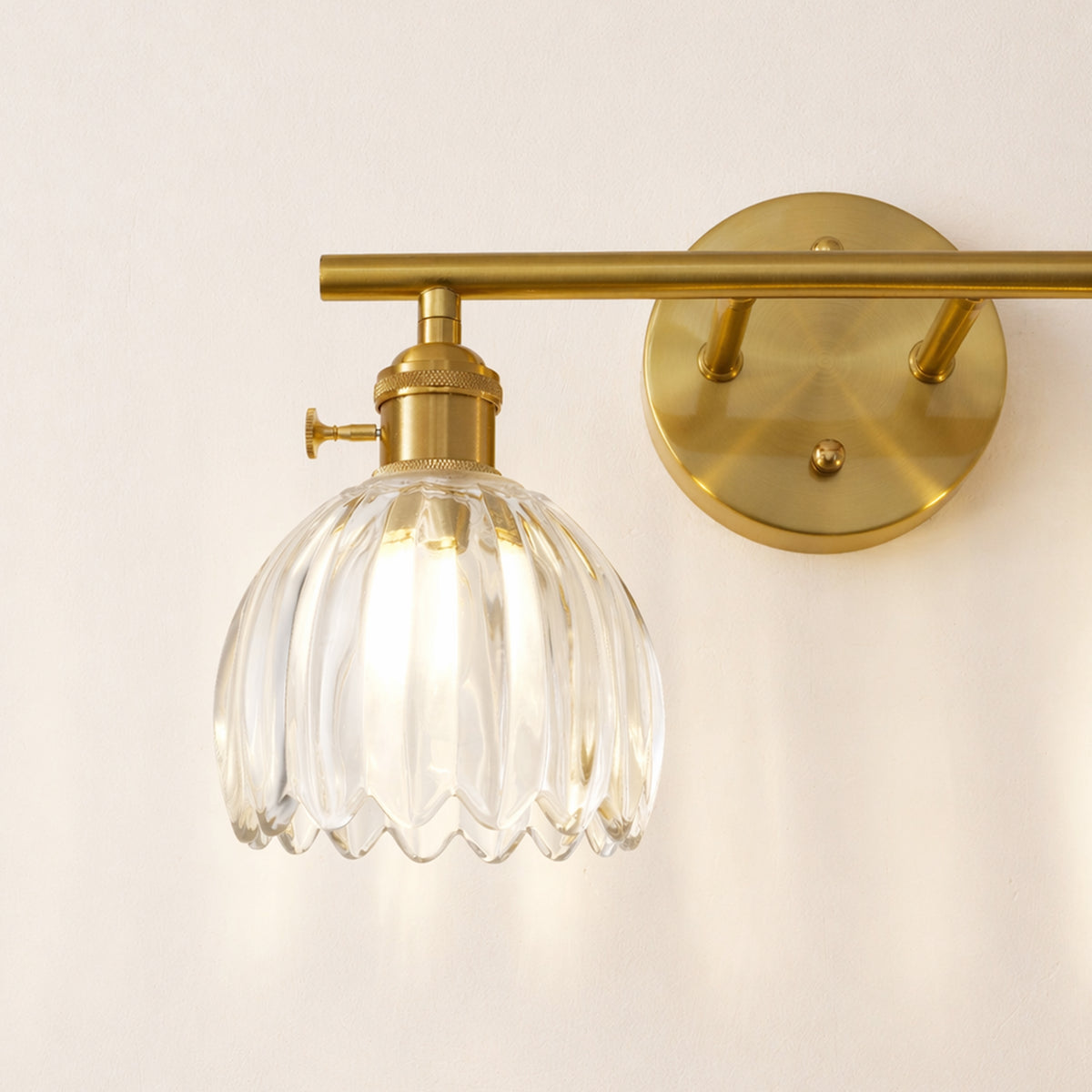 Orbixa Clear Glass 2-Lights Wall Sconce 15"W
