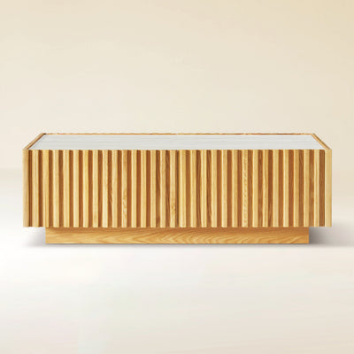 Isla Oak Sintered Stone Rectangle Coffee Table 47"