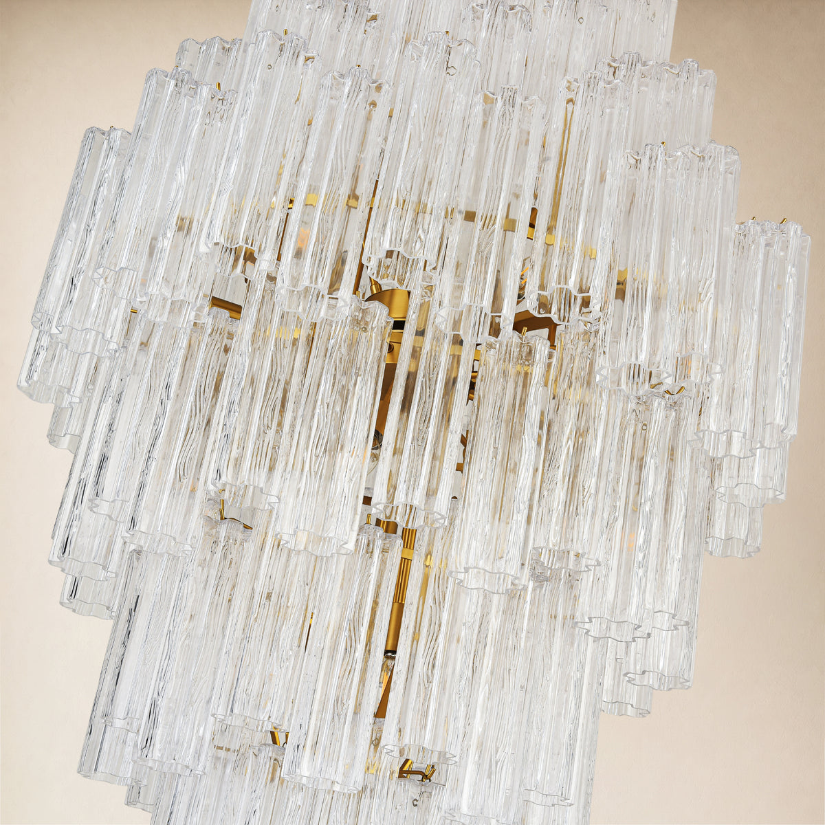 Lumeris Glass Cascade Chandelier 36"D