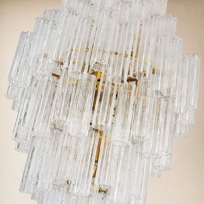 Lumeris Glass Cascade Chandelier 36"D