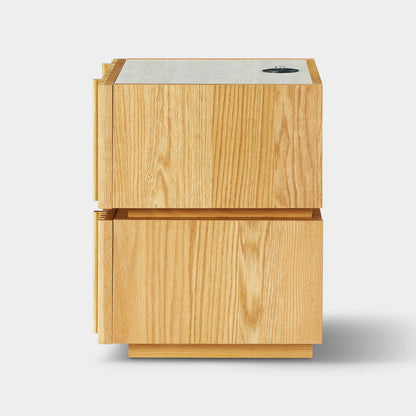 Isla Oak Nightstand 19.7" W