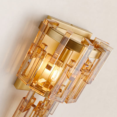 Cirelle Crystal Rectangular Wall Sconce 16.3"H 