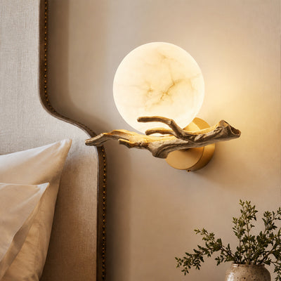 ArborLith Alabaster Round Wall Sconce